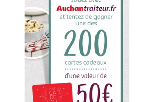 carte cadeau Auchan de 50 €