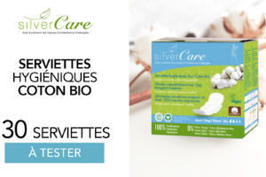 serviettes hygiéniques jour en coton bio Silvercare