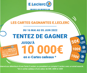 des e-cartes cadeaux Leclerc à gagner