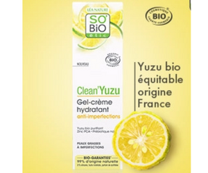 gel crème hydratant Clean’YuzuSo’Bio étic