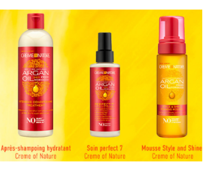 gamme d’huile d’argan Cream of Nature