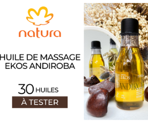huile de massage Ekos Andibora de Natura