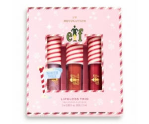 trio de Gloss Elf x I Heart Revolution Candy Cane Forest
