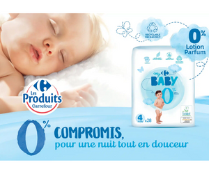 gamme de couches My Carrefour Baby 0%