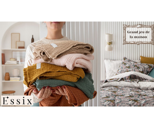 une parure de lit avec un plaid assorti Essix à gagner