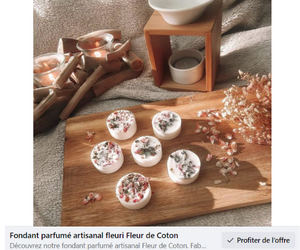 fondant parfumé fleur de coton artisanal fleur de coton Atelier Odoria