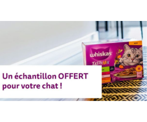 sachet de nourriture pour chats Whiskas offert