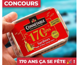lot de 4 boîtes de sardines Connétable à gagner
