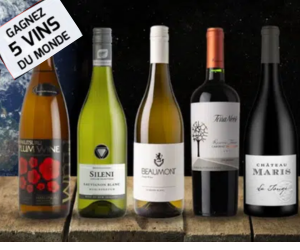 un coffret de 5 vins du Sud du monde à gagner