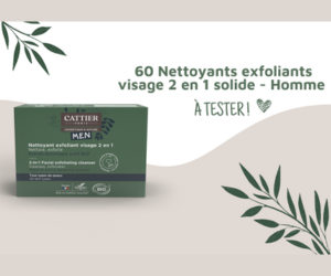 nettoyant exfoliant visage 2 en 1 solide Men Cattier