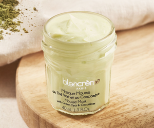 masque visage mousse thé vert et concombre Blancrème