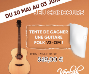 Veelah une guitare folk V2-OM à gagner