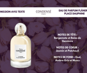 eau de parfum Flânerie Place Dauphine de Condensé Paris