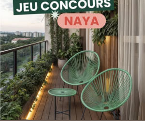 Avril Paris lot de deux fauteuils de jardin Naya en cordage résine