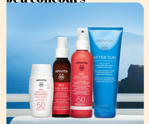 Cosmopolitan routine de soins solaires Bee Sun Saf Apivita