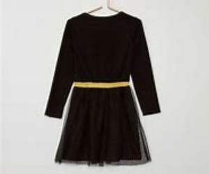 robe fille noire à volants de Kiabi