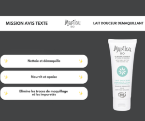 lait démaquillant douceur de Marilou Bio